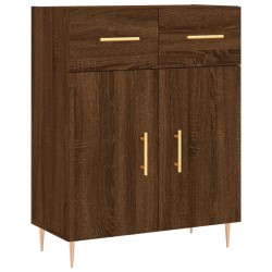 vidaXL Aparador de madera de ingeniería marrón roble 69,5x34x90 cm