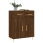 vidaXL Aparador de madera de ingeniería marrón roble 69,5x34x90 cm vidaXL Aparador de madera de ingeniería marrón roble 69,5x34x90 cm