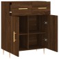vidaXL Aparador de madera de ingeniería marrón roble 69,5x34x90 cm vidaXL Aparador de madera de ingeniería marrón roble 69,5x34x90 cm