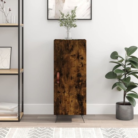 vidaXL Aparador madera de ingeniería roble ahumado 34,5x34x90 cm