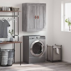vidaXL Armario de pared madera ingeniería gris Sonoma 69,5x34x90 cm