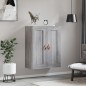 vidaXL Armario de pared madera ingeniería gris Sonoma 69,5x34x90 cm