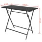 vidaXL Set comedor de jardín plegable 5 pzas poli ratán y acero negro vidaXL Set comedor de jardín plegable 5 pzas poli ratán y acero negro