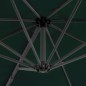 vidaXL Sombrilla voladiza con poste de aluminio verde 300 cm