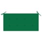 vidaXL Banco de jardín madera maciza de teca con cojín verde 112 cm