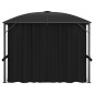 vidaXL Cenador con cortinas gris antracita 300x300x265 cm