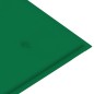 vidaXL Banco de jardín madera maciza de teca con cojín verde 112 cm