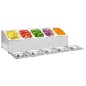 vidaXL Soporte bandeja Gastronorm con 5 bandejas 1/6 acero inoxidable vidaXL Soporte bandeja Gastronorm con 5 bandejas 1/6 acero inoxidable