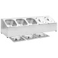 vidaXL Soporte bandeja Gastronorm con 5 bandejas 1/6 acero inoxidable vidaXL Soporte bandeja Gastronorm con 5 bandejas 1/6 acero inoxidable