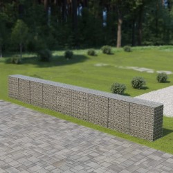 vidaXL Muro de gaviones con cubiertas acero galvanizado 900x50x100 cm