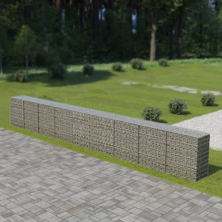 vidaXL Muro de gaviones con cubiertas acero galvanizado 900x50x100 cm