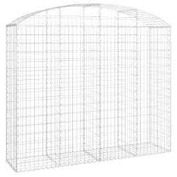 vidaXL Cesta gaviones forma arco hierro galvanizado 200x50x160/180 cm
