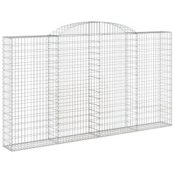 vidaXL Cesta gaviones forma arco hierro galvanizado 300x30x160/180 cm