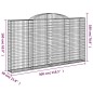 vidaXL Cesta gaviones forma arco hierro galvanizado 300x30x160/180 cm