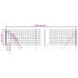 vidaXL Cerca de alambre de acero galvanizado verde 1,1x10 m