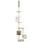 vidaXL Rascador para gatos con postes de sisal huellas beige 260 cm vidaXL Rascador para gatos con postes de sisal huellas beige 260 cm