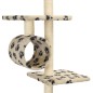 vidaXL Rascador para gatos con postes de sisal huellas beige 260 cm vidaXL Rascador para gatos con postes de sisal huellas beige 260 cm