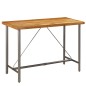 vidaXL Mesa de bar de madera maciza de teca reciclada 150x70x106 cm