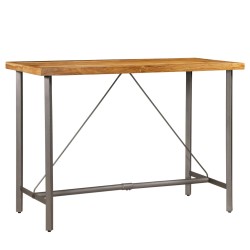 vidaXL Mesa de bar de madera maciza de teca reciclada 150x70x106 cm