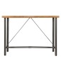 vidaXL Mesa de bar de madera maciza de teca reciclada 150x70x106 cm