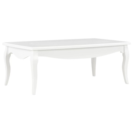 vidaXL Mesa de centro de madera maciza de pino blanco 110x60x40 cm