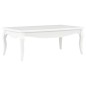 vidaXL Mesa de centro de madera maciza de pino blanco 110x60x40 cm
