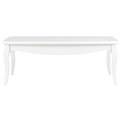 vidaXL Mesa de centro de madera maciza de pino blanco 110x60x40 cm