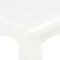 vidaXL Mesa de centro de madera maciza de pino blanco 110x60x40 cm