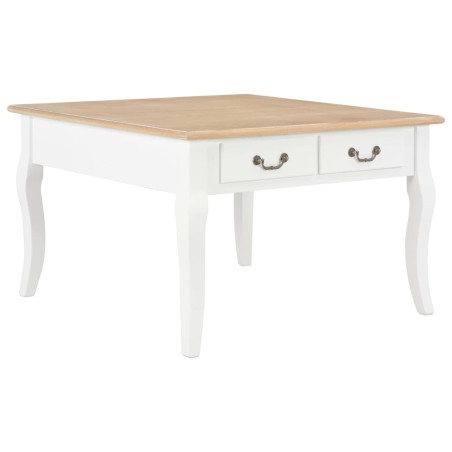 vidaXL Mesa de centro de madera blanca 80x80x50 cm