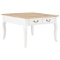 vidaXL Mesa de centro de madera blanca 80x80x50 cm vidaXL Mesa de centro de madera blanca 80x80x50 cm