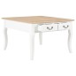 vidaXL Mesa de centro de madera blanca 80x80x50 cm vidaXL Mesa de centro de madera blanca 80x80x50 cm