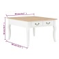 vidaXL Mesa de centro de madera blanca 80x80x50 cm vidaXL Mesa de centro de madera blanca 80x80x50 cm
