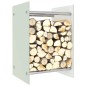 vidaXL Leñero de vidrio blanco 40x35x60 cm vidaXL Leñero de vidrio blanco 40x35x60 cm