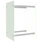 vidaXL Leñero de vidrio blanco 40x35x60 cm vidaXL Leñero de vidrio blanco 40x35x60 cm