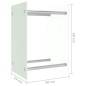 vidaXL Leñero de vidrio blanco 40x35x60 cm vidaXL Leñero de vidrio blanco 40x35x60 cm