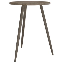 vidaXL Mesa de bistró MDF y hierro gris Ø60x76 cm