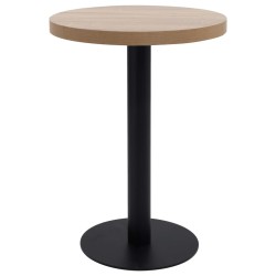 vidaXL Mesa de bistró MDF marrón claro 60 cm 