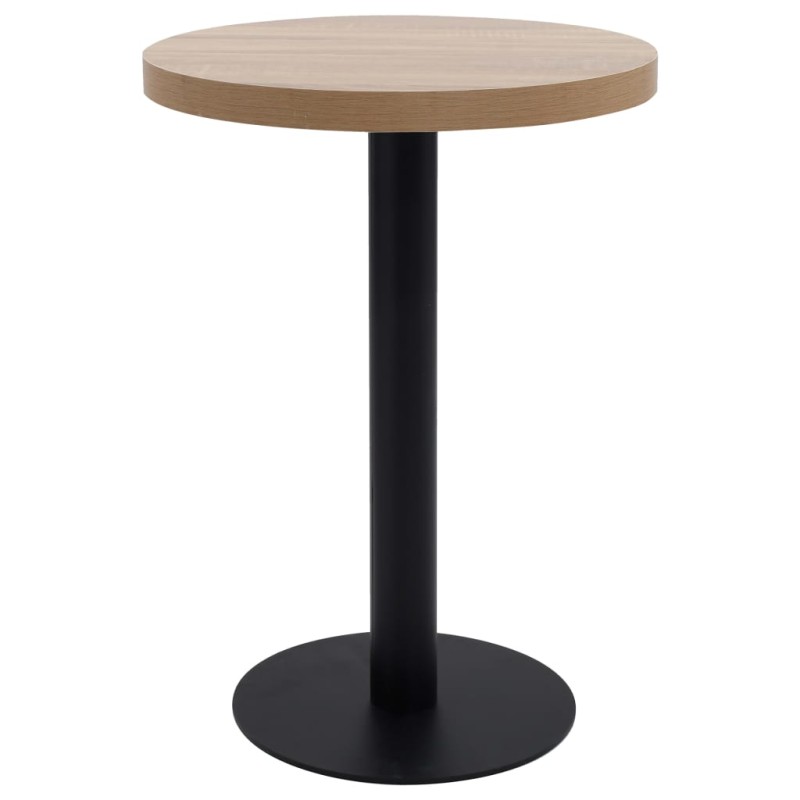 vidaXL Mesa de bistró MDF marrón claro 60 cm vidaXL Mesa de bistró MDF marrón claro 60 cm