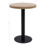 vidaXL Mesa de bistró MDF marrón claro 60 cm vidaXL Mesa de bistró MDF marrón claro 60 cm
