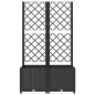 vidaXL Jardinera con enrejado PP negro 80x40x136 cm vidaXL Jardinera con enrejado PP negro 80x40x136 cm