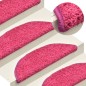 vidaXL Alfombras de peldaños de escalera 15 uds rosa 65x21x4 cm vidaXL Alfombras de peldaños de escalera 15 uds rosa 65x21x4 cm