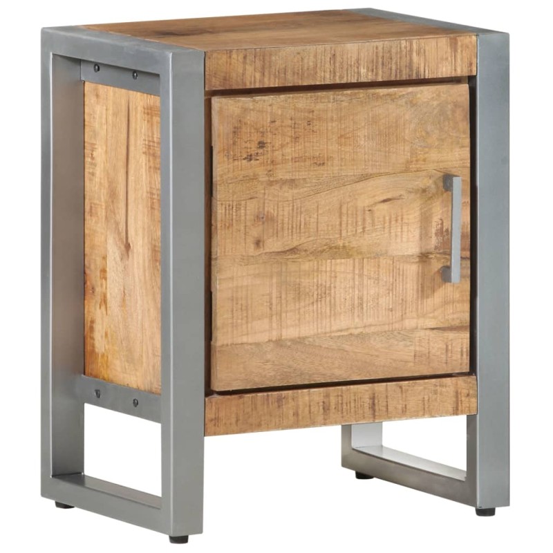 vidaXL Mesita de noche de madera de mango rugosa 40x30x50 cm vidaXL Mesita de noche de madera de mango rugosa 40x30x50 cm