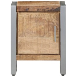 vidaXL Mesita de noche de madera de mango rugosa 40x30x50 cm 