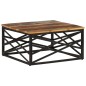vidaXL Mesa de centro de madera maciza reciclada 68x68x35 cm