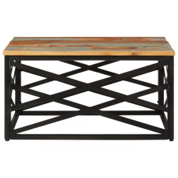 vidaXL Mesa de centro de madera maciza reciclada 68x68x35 cm
