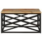 vidaXL Mesa de centro de madera maciza reciclada 68x68x35 cm
