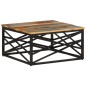 vidaXL Mesa de centro de madera maciza reciclada 68x68x35 cm