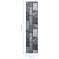 vidaXL Alfombra de pasillo BCF gris con estampado de bloques 60x400 cm vidaXL Alfombra de pasillo BCF gris con estampado de bloques 60x400 cm