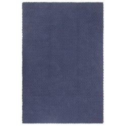 vidaXL Alfombra rectangular algodón azul marino 80x160 cm