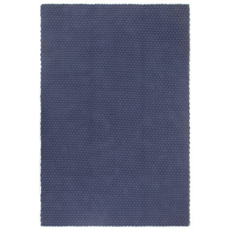 vidaXL Alfombra rectangular algodón azul marino 80x160 cm vidaXL Alfombra rectangular algodón azul marino 80x160 cm